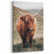 Farmhouse Wall Art of Highland Cow – Rustic Country Style Decor
