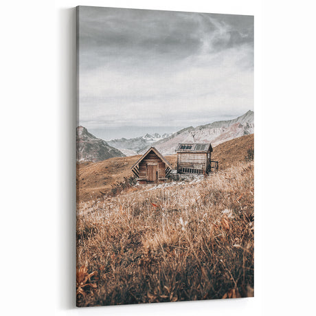 Rustic Farmhouse Wall Art of Mountain Cabins – Vintage Country Decor