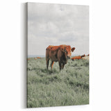 Rustic Farmhouse Wall Art of Grazing Cow – Country Style Farm Decor