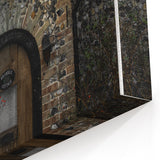 Charming Rustic Cottage Door: Vintage Farmhouse Wall Art