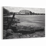 Louisville Skyline Art – Black and White Kentucky Scenic Wall Art