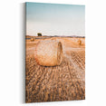 Farmhouse Wall Art of Hay Bales in Field – Rustic Country Style Decor