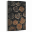 Textured Wood Logs: Rustic Farmhouse Wall Art Print