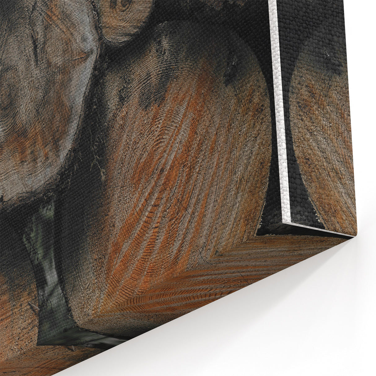 Textured Wood Logs: Rustic Farmhouse Wall Art Print