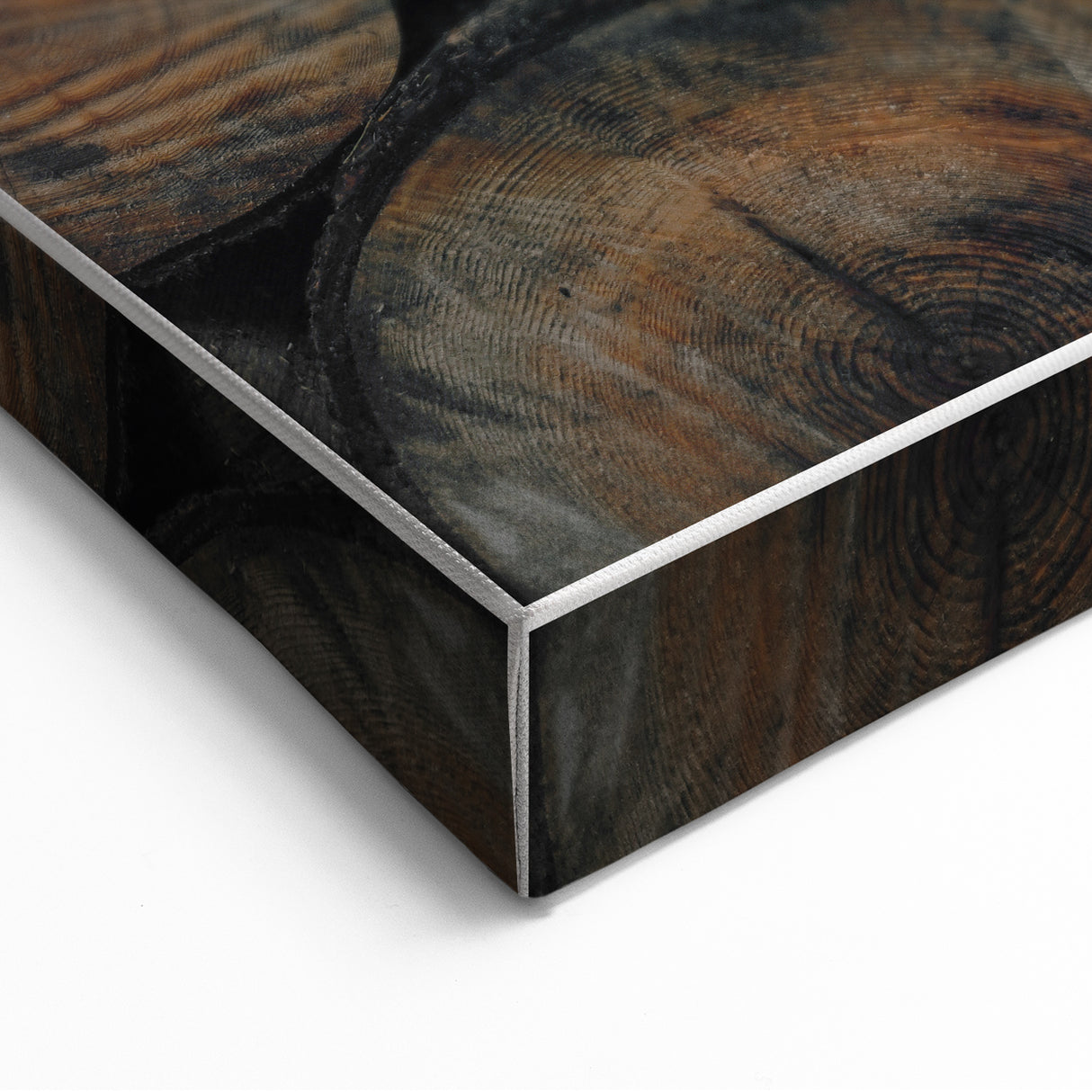 Textured Wood Logs: Rustic Farmhouse Wall Art Print