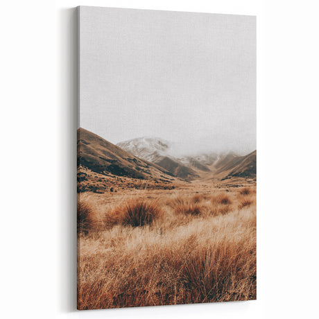 Rustic Farmhouse Wall Art of Mountain Valley – Vintage Country Style Decor