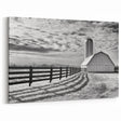 Kentucky Farm Black and White Art – Scenic Wall Decor for Rustic Homes