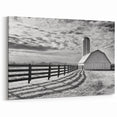 Kentucky Farm Black and White Art – Scenic Wall Decor for Rustic Homes