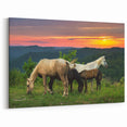 Kentucky Horses at Sunset Art – Scenic Wall Decor for Horse Lovers
