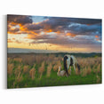 Kentucky Horses Evening Sky Art – Scenic Wall Decor for Nature Lovers
