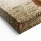 Farmhouse Wall Art – Rustic Highland Cow Portrait – Country Style Decor