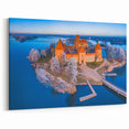 Trakai Castle Prints - Baltic Region Art with Winter Aerial View