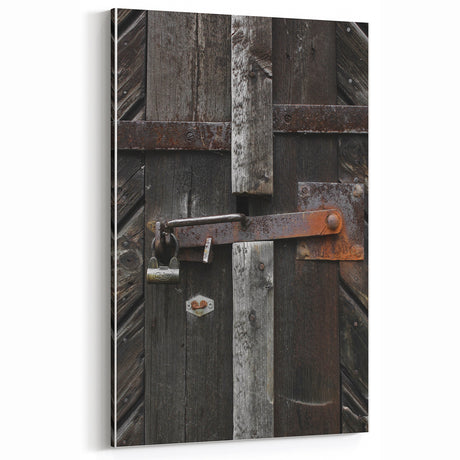 Rustic Wooden Door Art - Vintage Farmhouse Decor Print