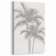 Monochrome Palm Trees Coastal Wall Art - Nautical Tropical Decor Print