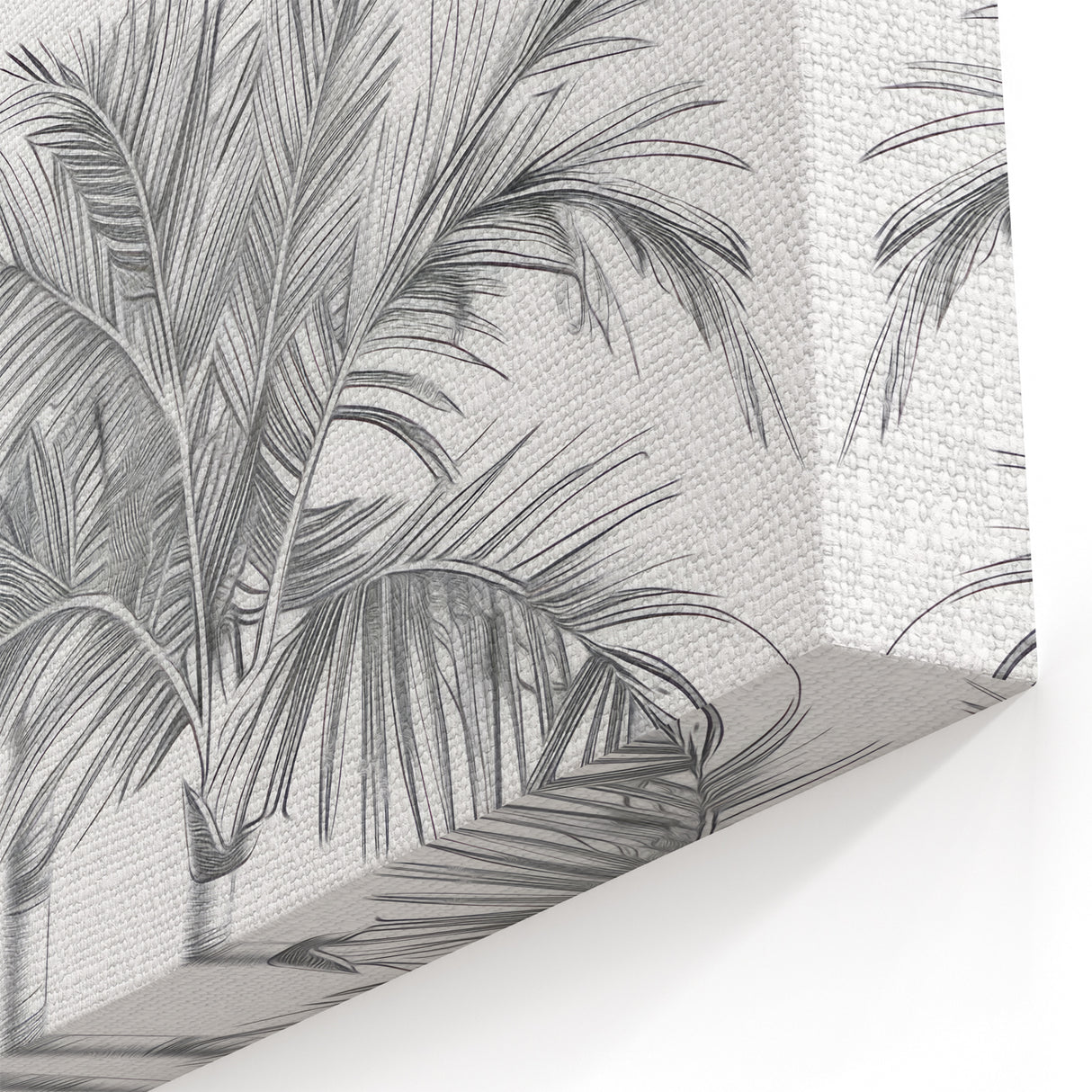 Monochrome Palm Trees Coastal Wall Art - Nautical Tropical Decor Print