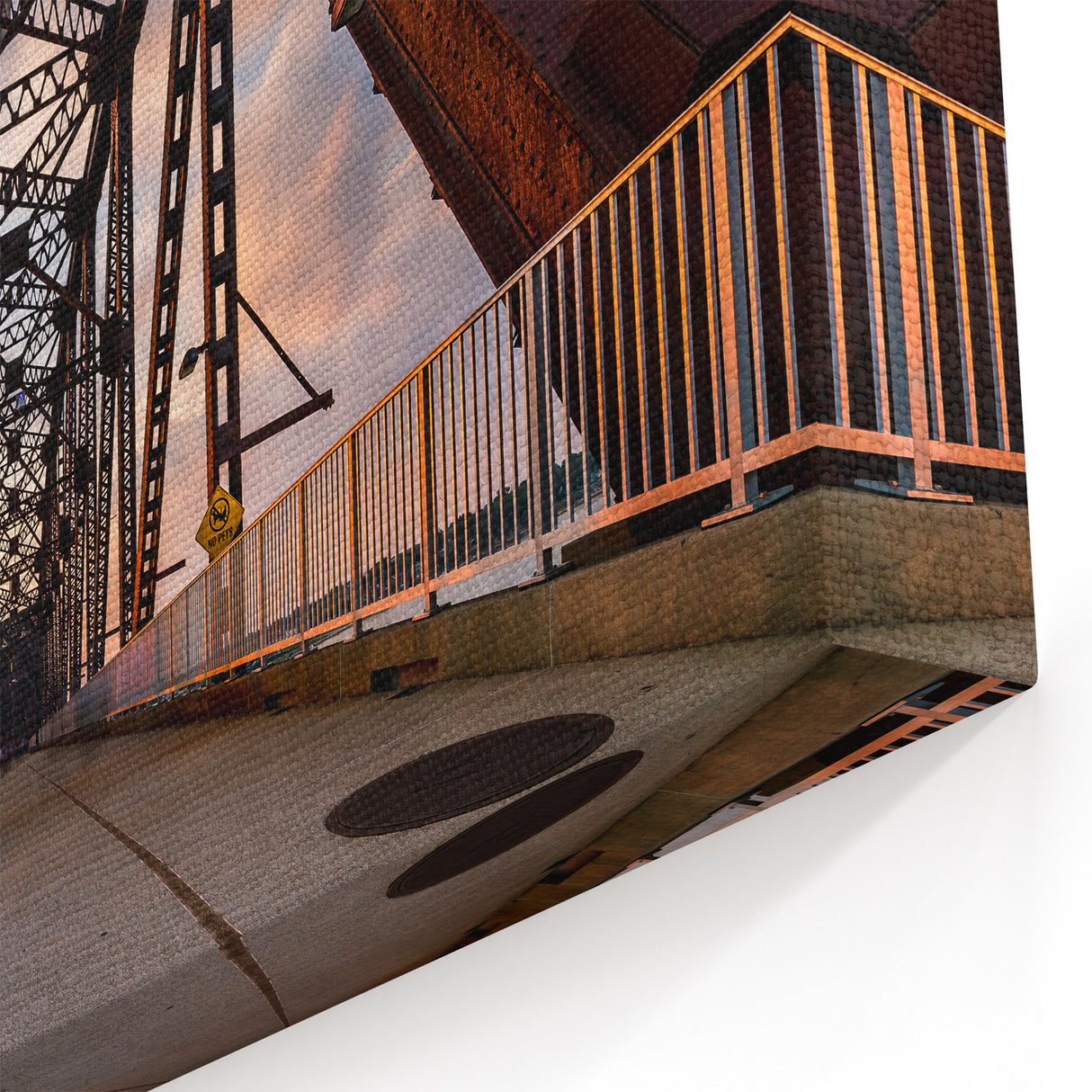 Kentucky Derby Prints – Scenic Bridge at Sunset with Industrial Design