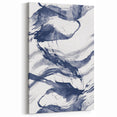 Abstract Navy Blue Coastal Wall Art - Ocean-Inspired Nautical Decor Print
