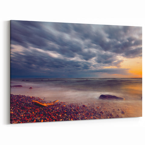 Lithuanian Scenery Prints - Baltic Coast Stormy Sky Canvas