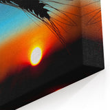 Kansas Wall Art - Wheat Silhouette at Sunset Kansas Nature Art Print