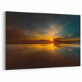 Trakai Castle Prints - Reflective Baltic Sunset on Canvas