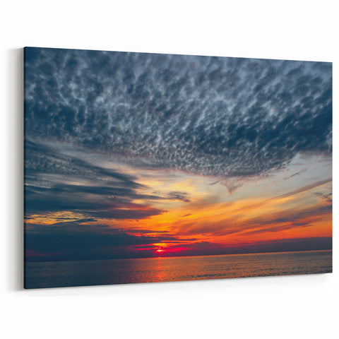 Baltic Sea Art - Vibrant Sunset Over the Baltic Ocean Canvas Print