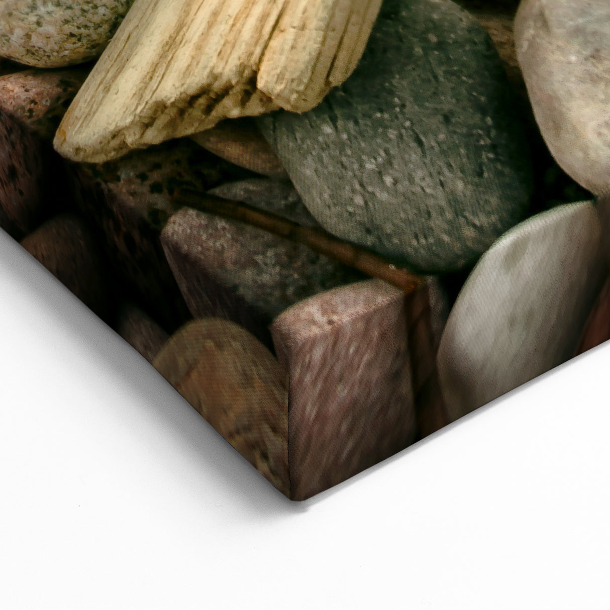 Baltic Region Art - Pebbled Shore at Sunset Canvas Print