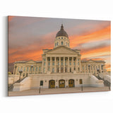 Kansas City Skyline Art - Kansas Capitol Building at Sunset Photography Print