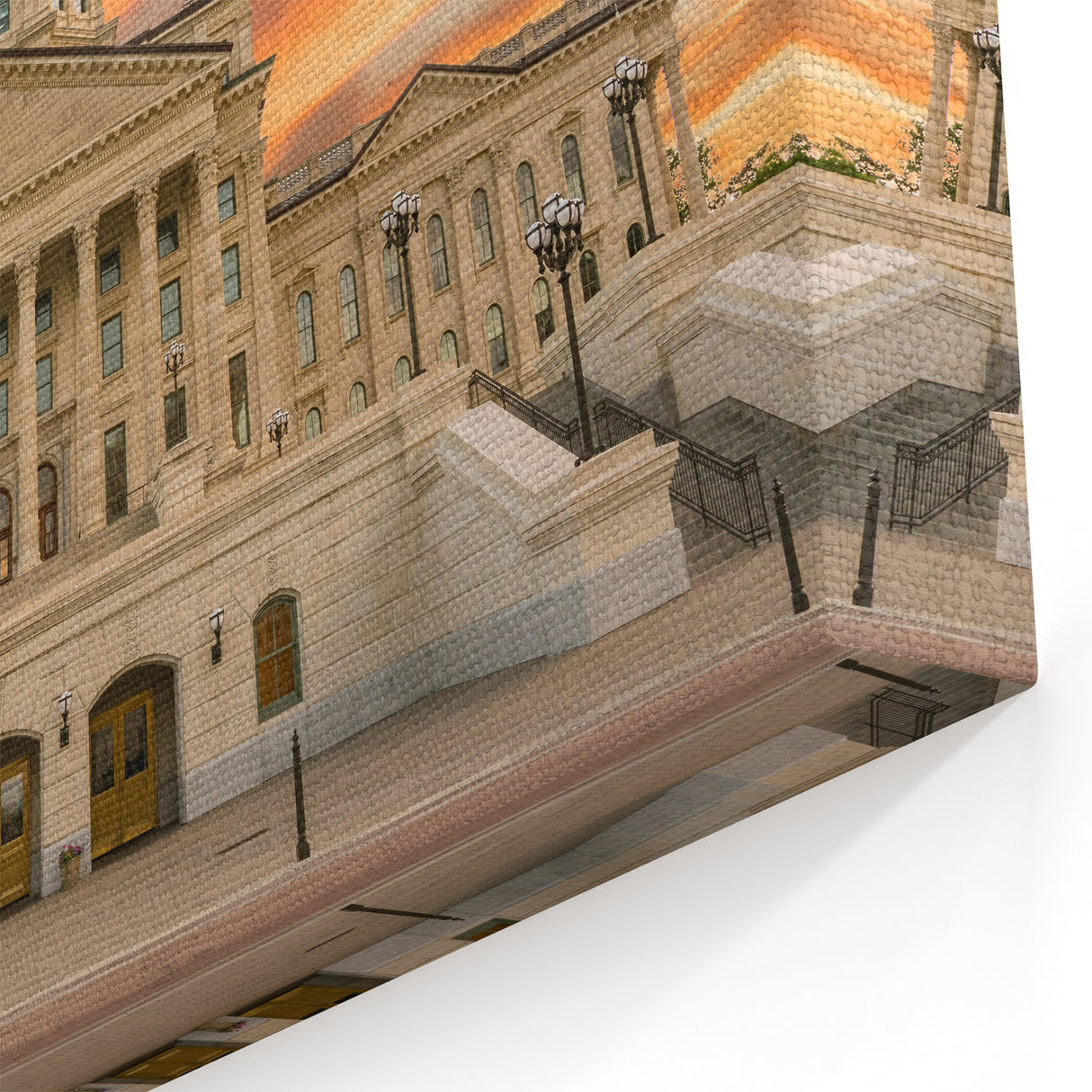 Kansas City Skyline Art - Kansas Capitol Building at Sunset Photography Print