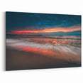 Baltic Sea Art - Dramatic Waves at Sunset Coastal Canvas Print