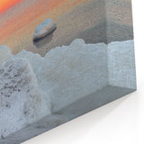 Baltic Sea Art - Winter Ice and Sunset Coastal Canvas Print
