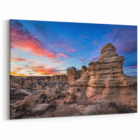 Scenic Kansas Artwork - Monument Rocks at Sunset Kansas Nature Photography