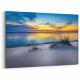 Kansas Nature Art - Peaceful Sand Dunes and Sunset Over Lake Photography