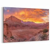 Capitol Reef National Park Art – Sunset Over Utah Scenic Landscape