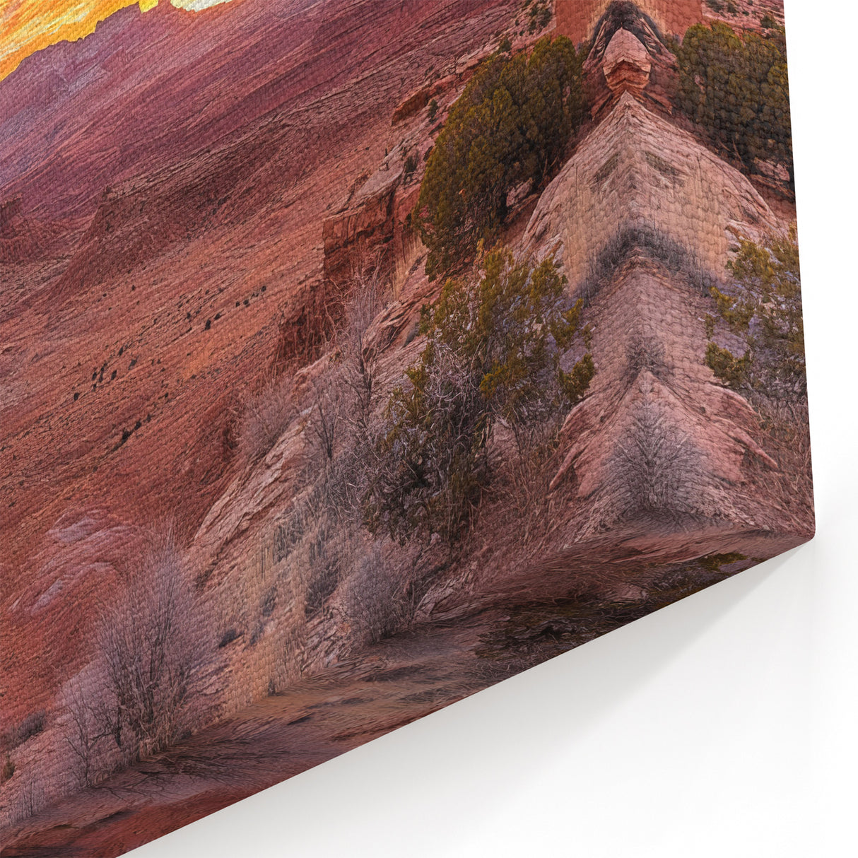 Capitol Reef National Park Art – Sunset Over Utah Scenic Landscape