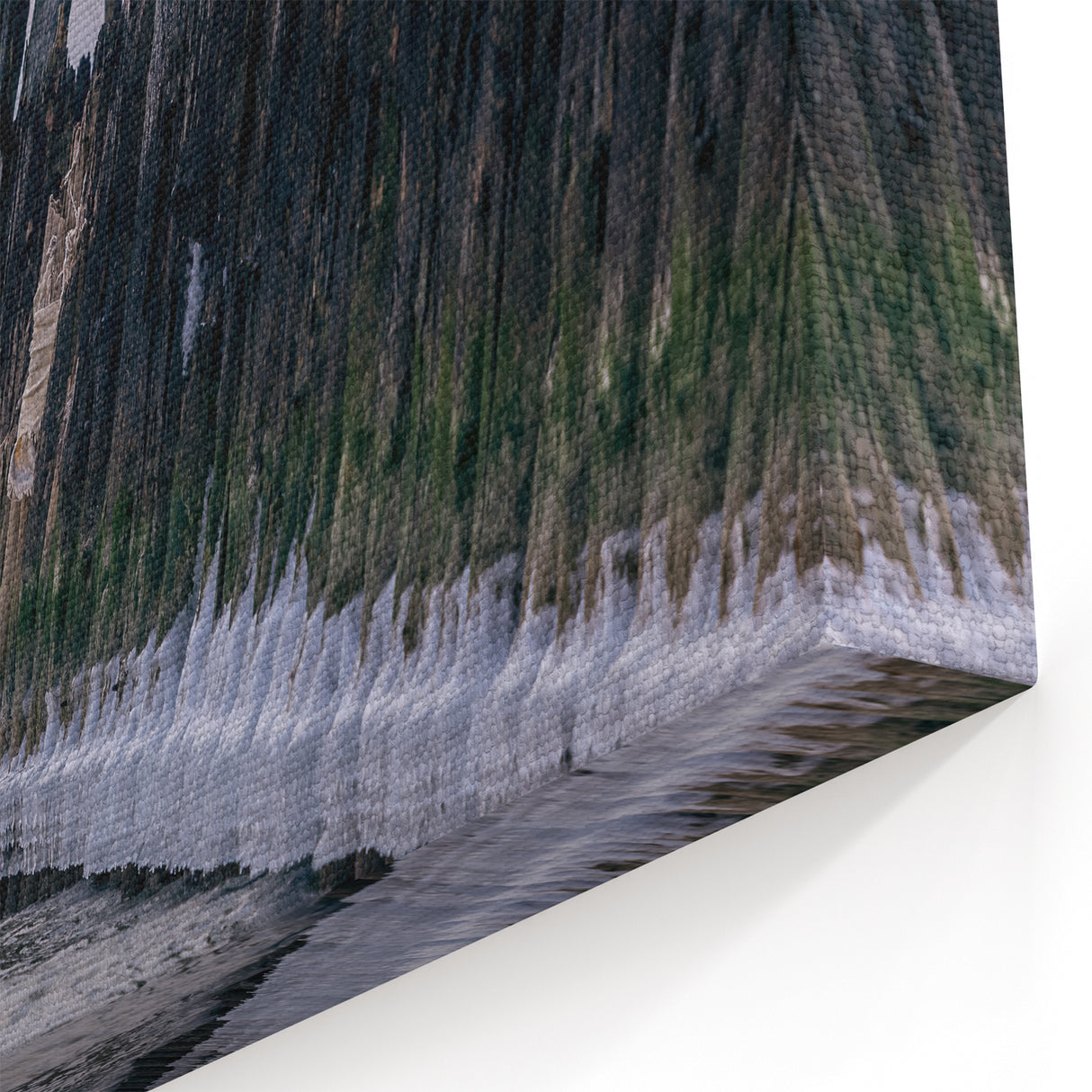 Europe Landscape Art - Frozen Baltic Sea Shore with Rustic Pier