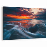 Baltic Sea Art - Dramatic Sunset Waves on Lithuania’s Coast