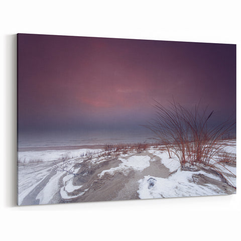 Lithuanian Scenery Prints - Snowy Dunes and Winter Grass by the Baltic Sea
