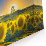 Sunflower Field Kansas Wall Art – Scenic Kansas Nature Canvas Prints