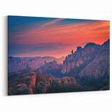Zion Panoramic Wall Art – Stunning Sunset Over Zion Canyon Scenic Print