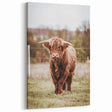 Farmhouse Wall Art – Majestic Highland Cow Portrait – Rustic Country Decor