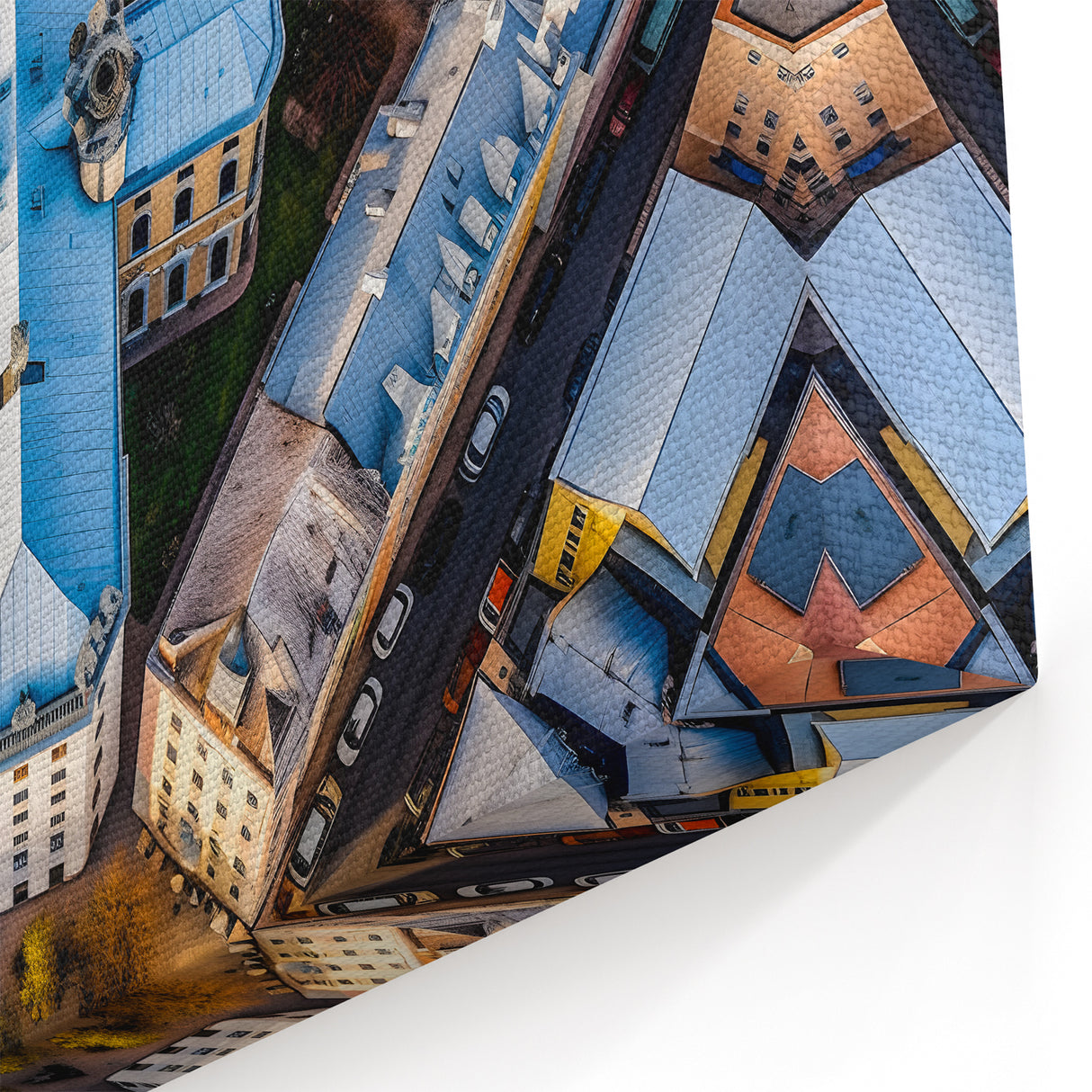 Vilnius Cityscape Canvas - Aerial View of Historic Lithuania Architecture