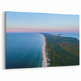 Baltic Sea Art - Aerial View of Lithuania’s Coastline at Sunset
