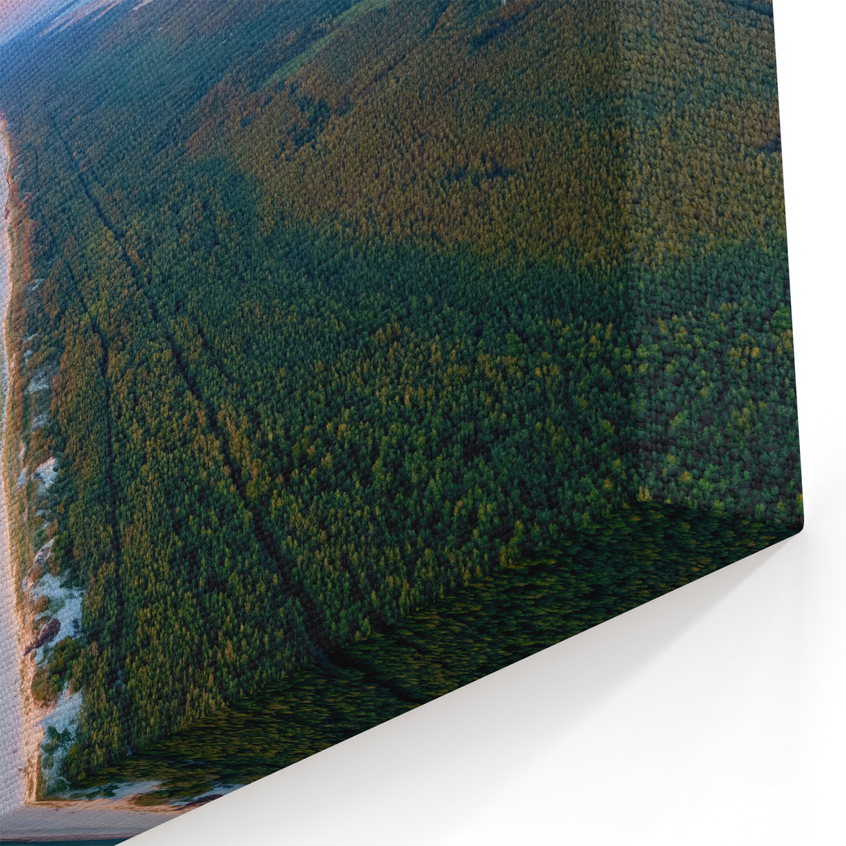 Baltic Sea Art - Aerial View of Lithuania’s Coastline at Sunset