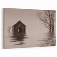 Iowa Wall Art - Scenic Barn and Tree Reflection Iowa Landscape Art Print