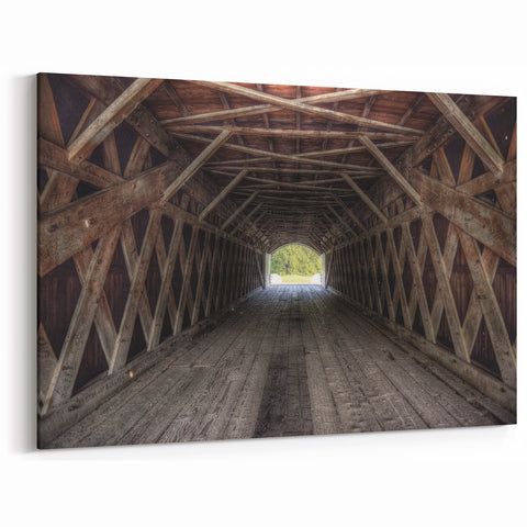Iowa Landscape Art - Historic Covered Bridge Iowa Photography Wall Art