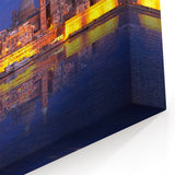 Malta Framed Art - Illuminated Valletta Cityscape by Night Wall Decor