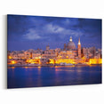 Malta Canvas Prints - Valletta's Illuminated Waterfront at Night