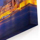 Malta Canvas Prints - Valletta's Illuminated Waterfront at Night