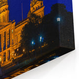 Iowa Wall Art - State Capitol at Night Iowa Photography Canvas Print