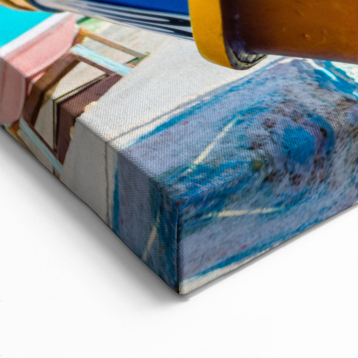 Malta Scenic Art - Vibrant Fishing Boat Close-Up Mediterranean Wall Decor